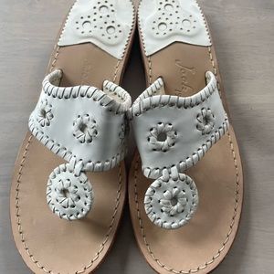 White Jack Rogers Flat Sandal size 7.5